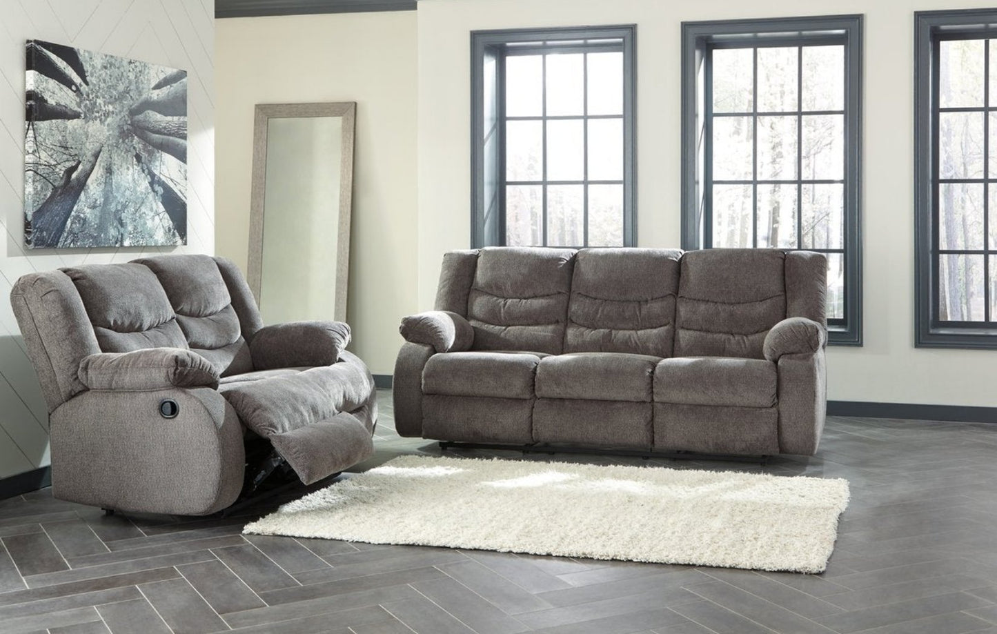 Tulen Gray Reclining Sofa and Loveseat 98606