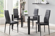 Load image into Gallery viewer, Florian Black 5pc Dining Room Set 5538
