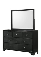 Load image into Gallery viewer, Micah Black LED Upholstered Panel Bedroom Set B4350