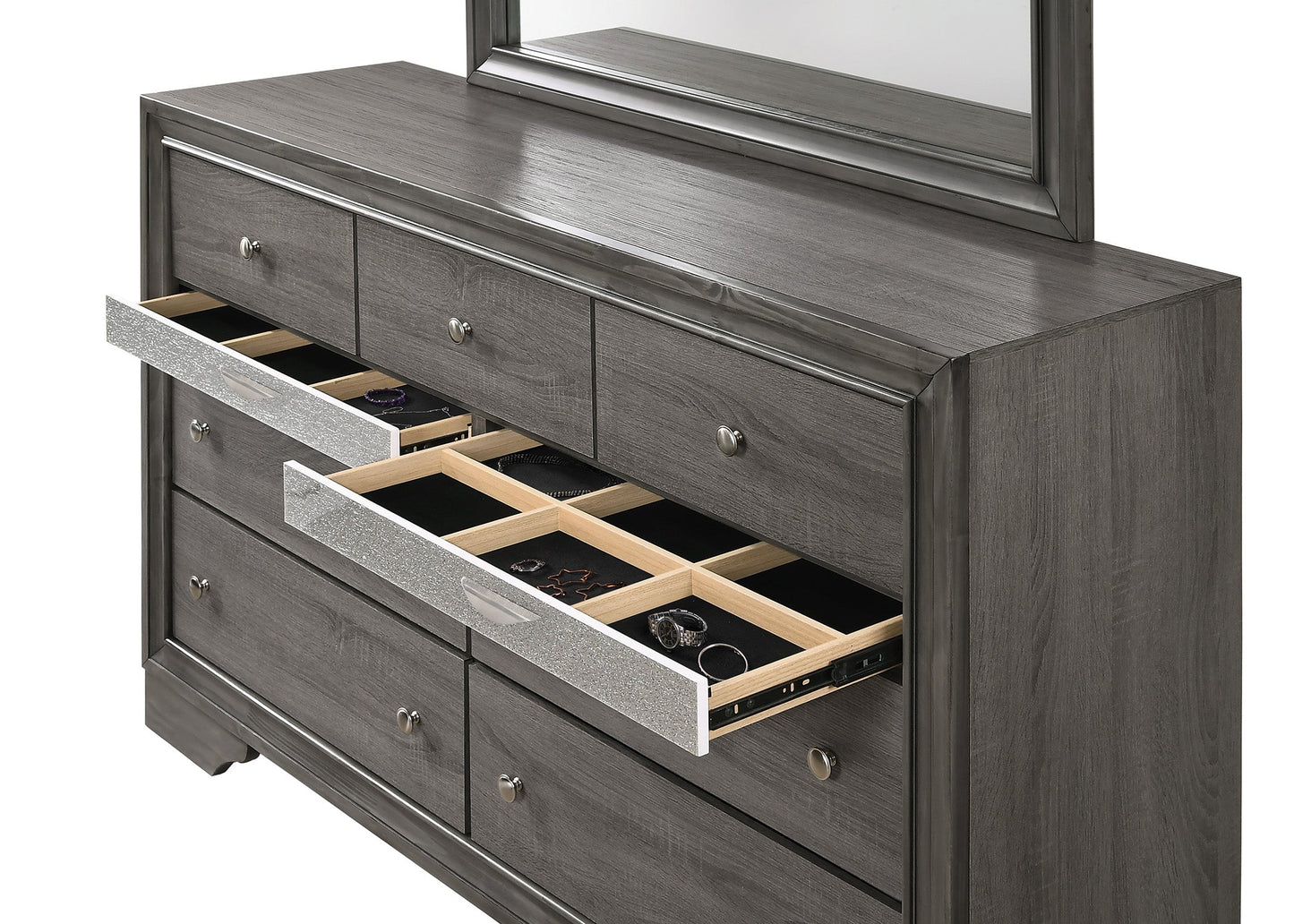 Regata Gray Storage Platform Bedroom Set | B4650 - Harwin Furniture