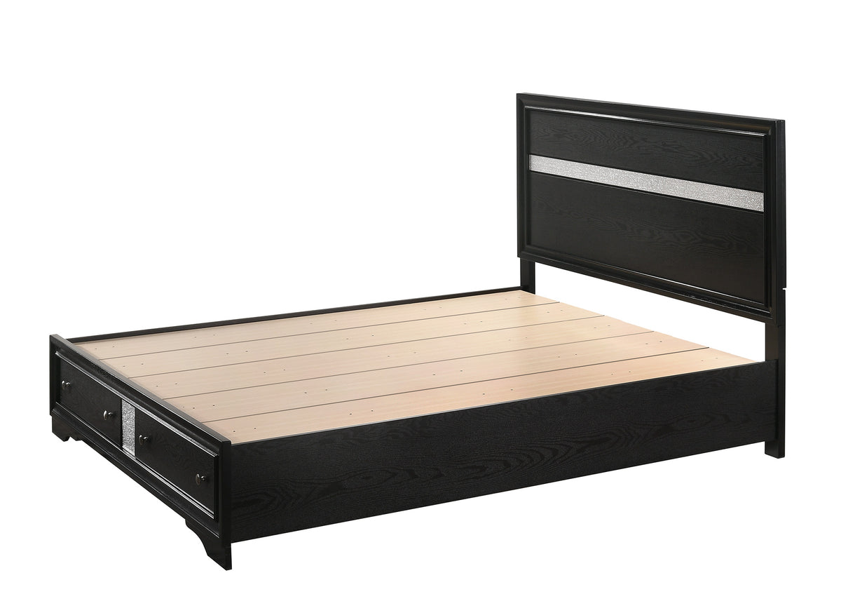 Regata Black Storage Bedroom Platform Set | B4670 - Harwin Furniture