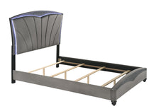 Load image into Gallery viewer, Frampton Gray LED Upholstered Platform Bedroom Set B4790