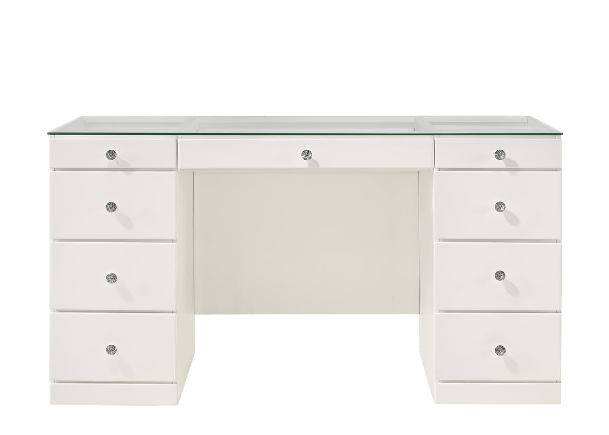 Avery White Makeup Vanity Set with Lighted Mirror

B4850