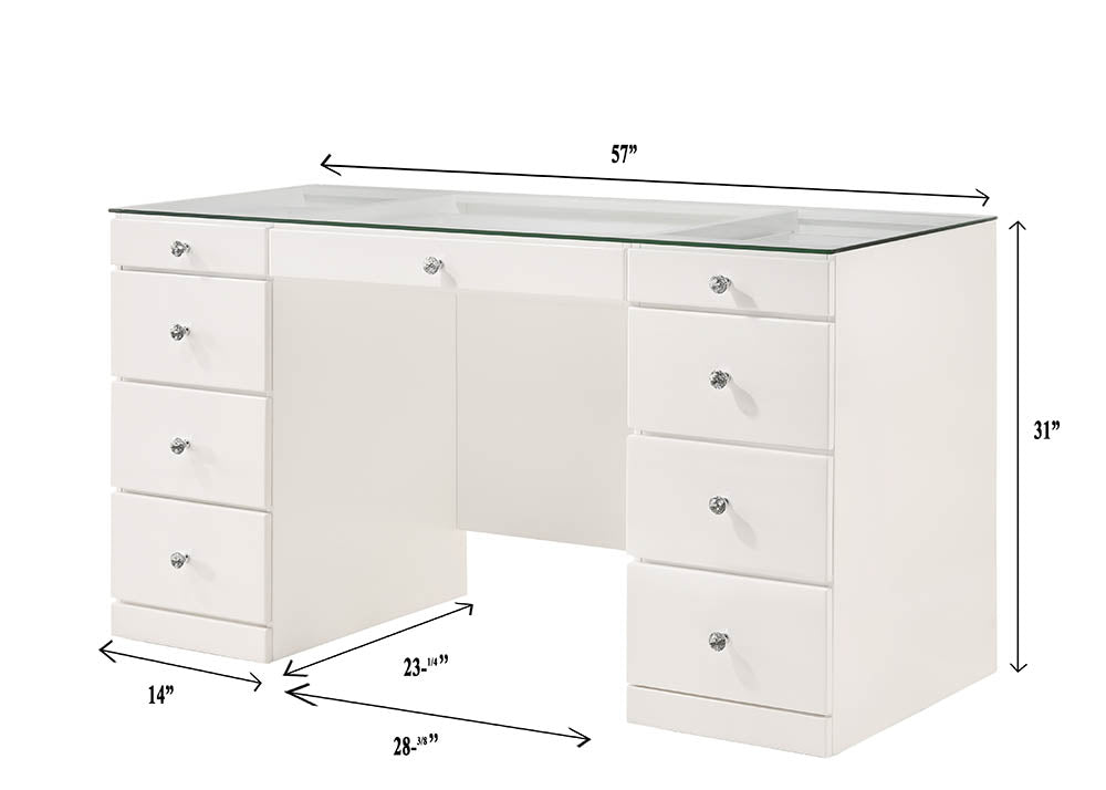 Avery White Makeup Vanity Set with Lighted Mirror

B4850