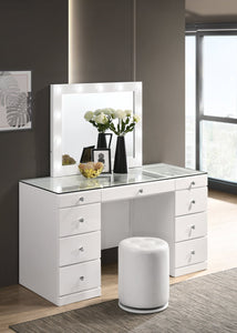 Avery White Makeup Vanity Set with Lighted Mirror

B4850