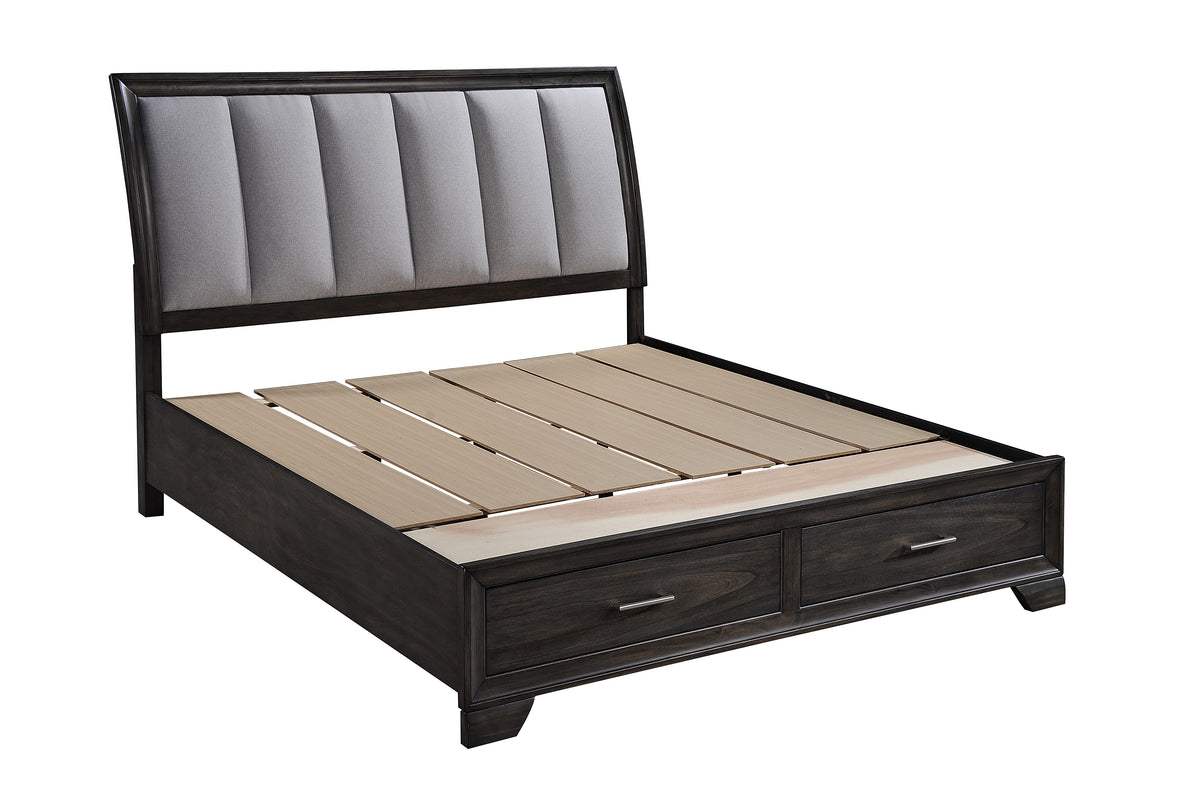 Jaymes Gray Storage Platform Bedroom Set | B6580 - Harwin Furniture