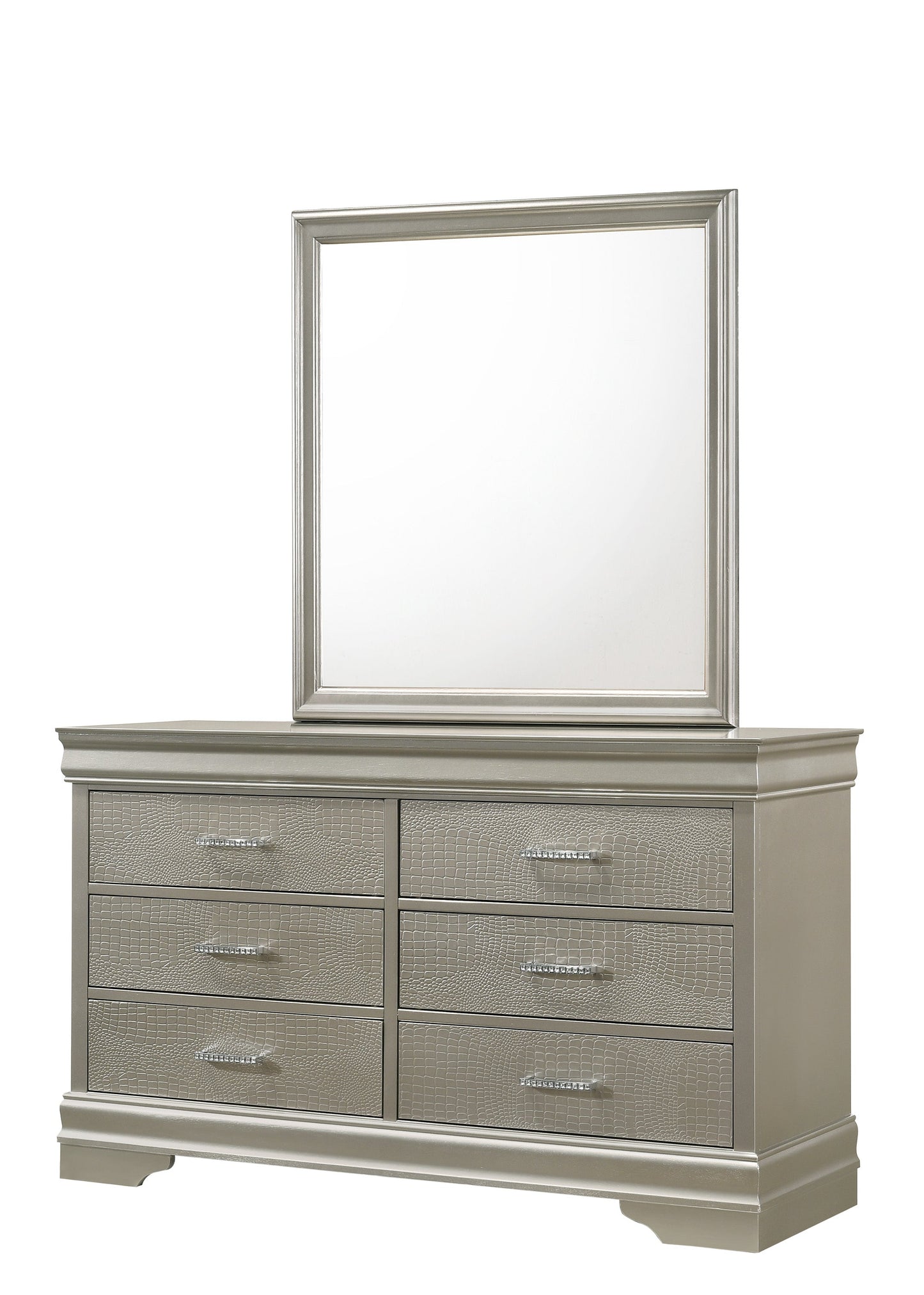 Amalia Silver Panel Bedroom Set | B6910