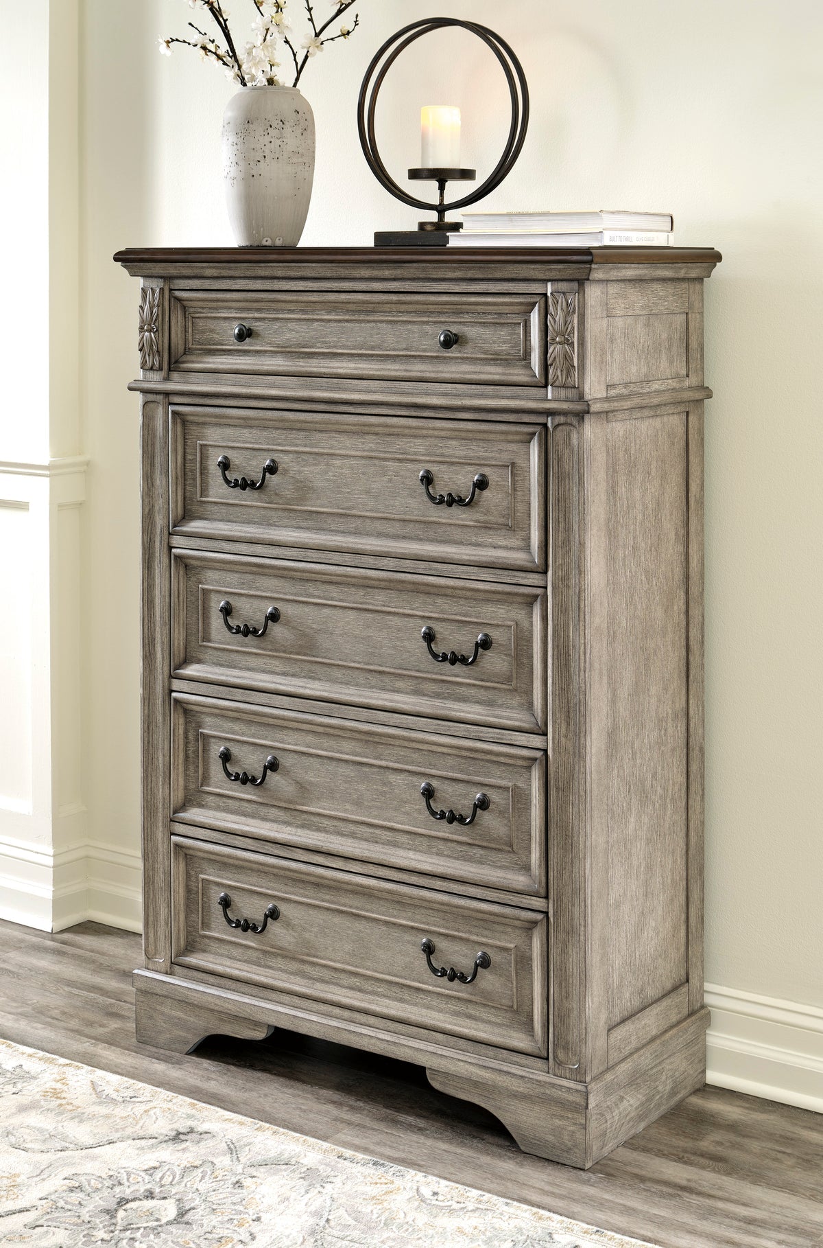 Lodenbay Antique Gray Upholstered Panel Bedroom Set
B751