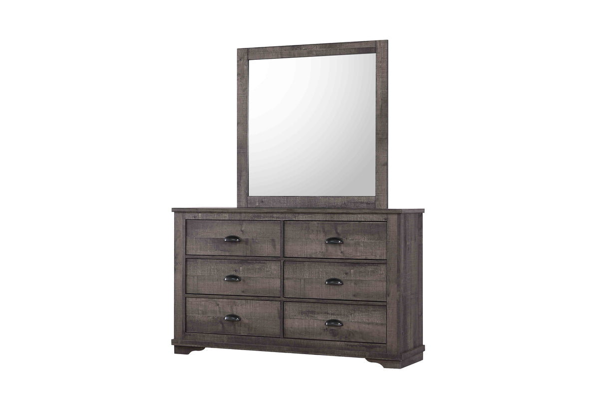 Coralee Gray Sleigh Panel Bedroom Set B8100