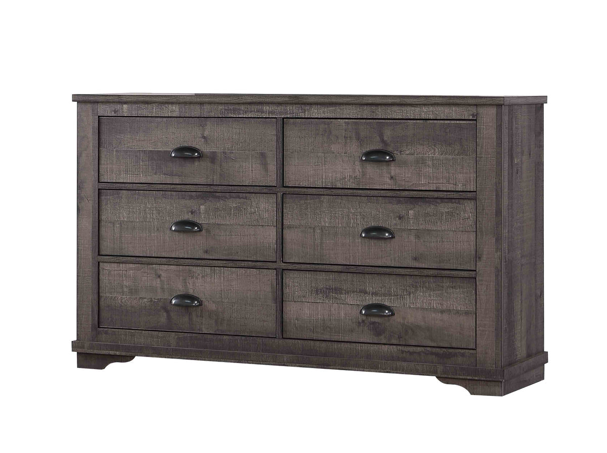 Coralee Gray Sleigh Panel Bedroom Set B8100