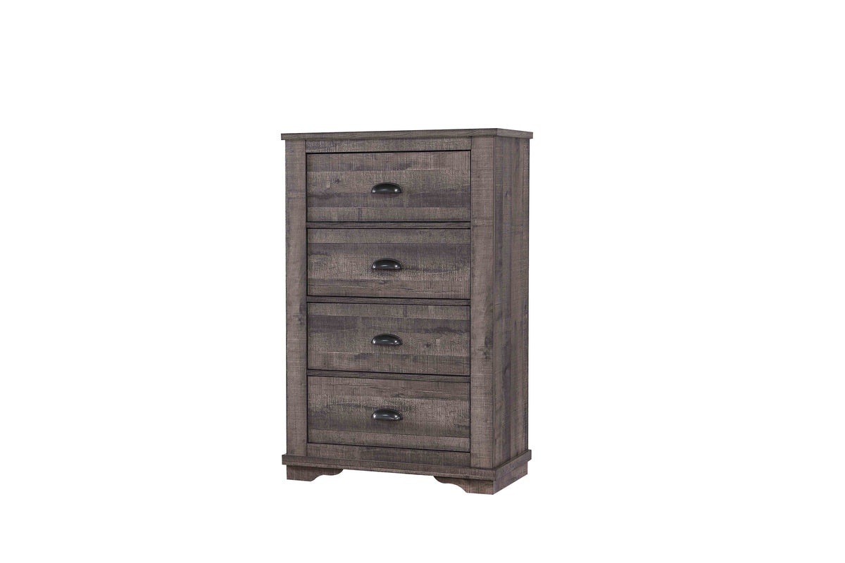 Coralee Gray Sleigh Panel Bedroom Set B8100