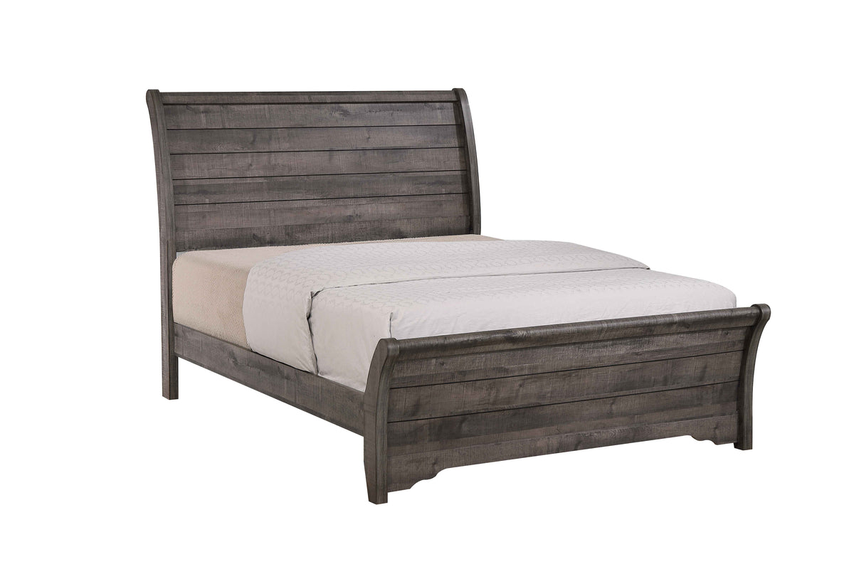 Coralee Gray Sleigh Panel Bedroom Set B8100