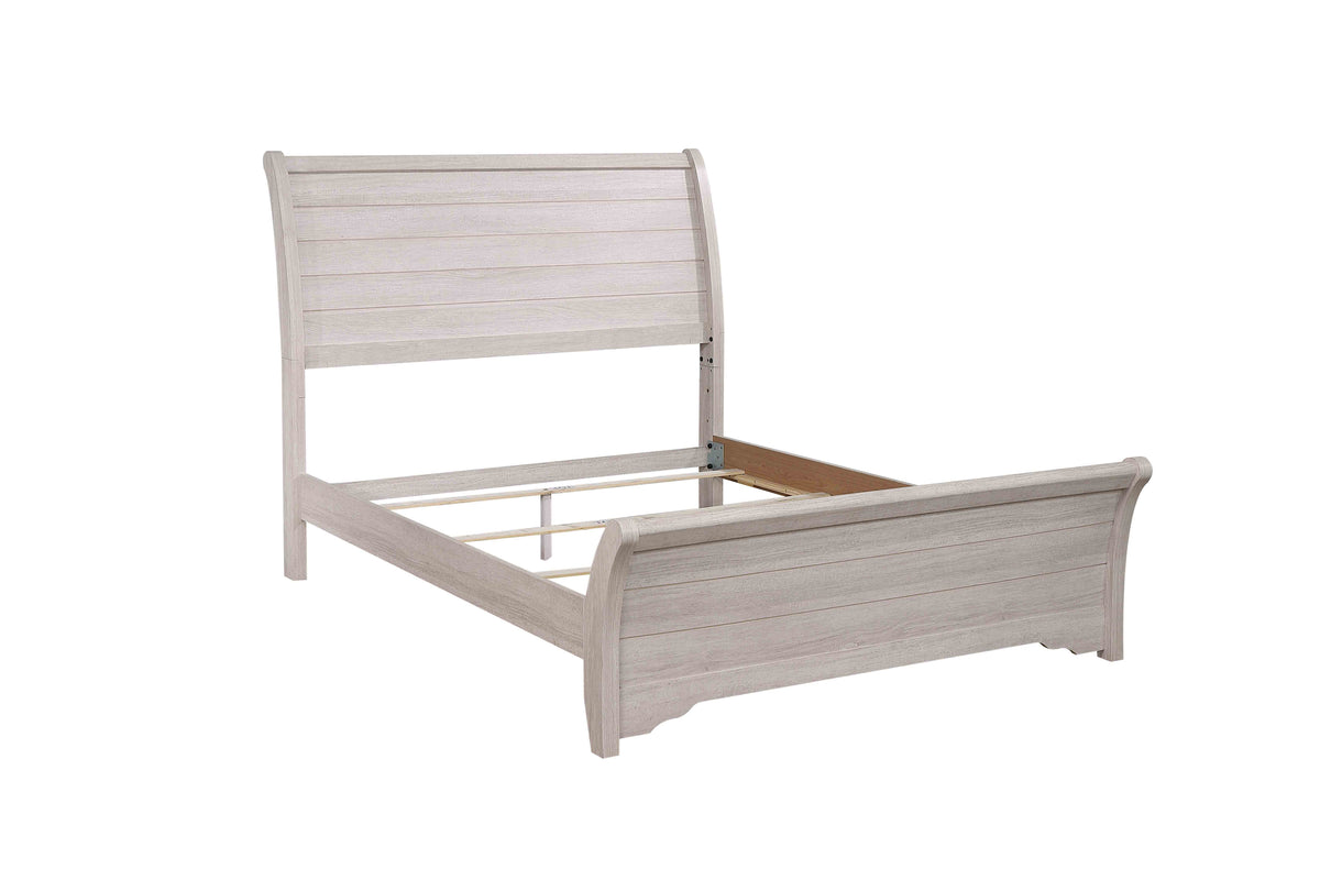Coralee White Sleigh Panel Bedroom Set B8130