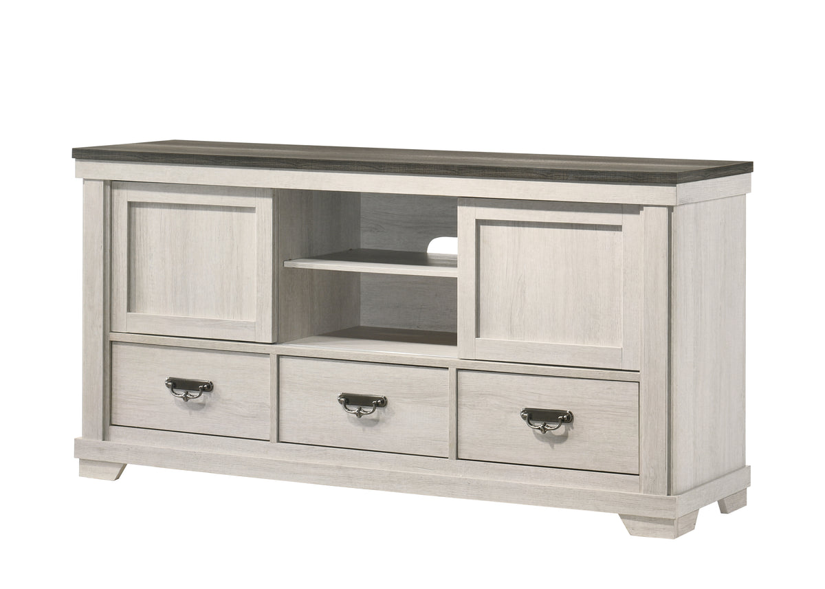 Leighton Cream/Brown 65 inch Tv Stand B8180