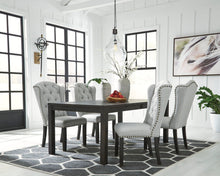 Load image into Gallery viewer, Jeanette Black-Linen 5pc Dining Room Set | D702