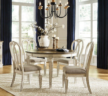 Load image into Gallery viewer, Realyn Chipped White Oval 5pc Dining Room Set | D743