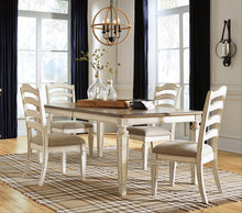 Load image into Gallery viewer, Realyn Chipped White Rectangular 5pc Dining Room Set | D743