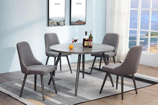 Ramsey Gray Round 5pc  Dining Room Set RM205
