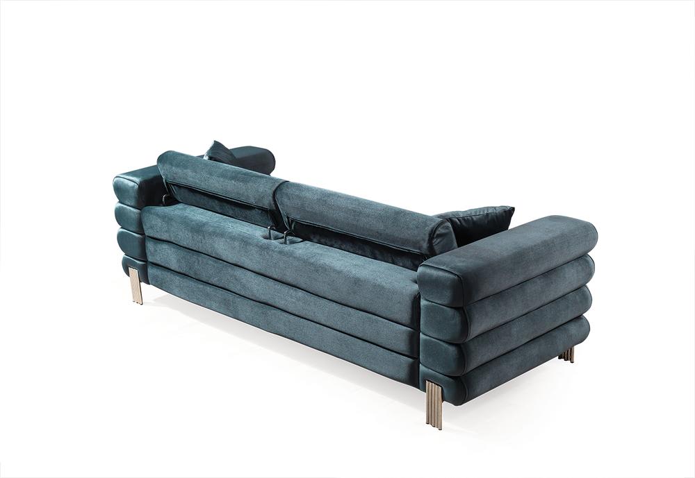Wilton Cadet Gray Velvet Sofa & Loveseat