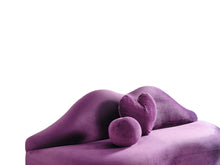 Load image into Gallery viewer, Lips Purple Velvet Loveseat