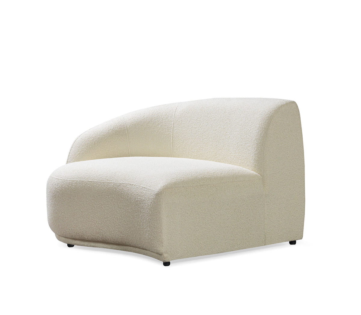 Bonita Ivory Boucle 3pc Curved 138" Sectional