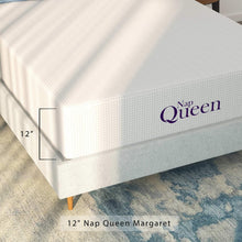 Load image into Gallery viewer, MARGARET 12&quot;QUEEN MEDIUM CHARCOAL INFUSED VISCOELASTIC MEMORY FOAM MATTRESS