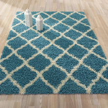 Load image into Gallery viewer, Cozy  Turquoise Shag Area Rug SGH2276  8X10