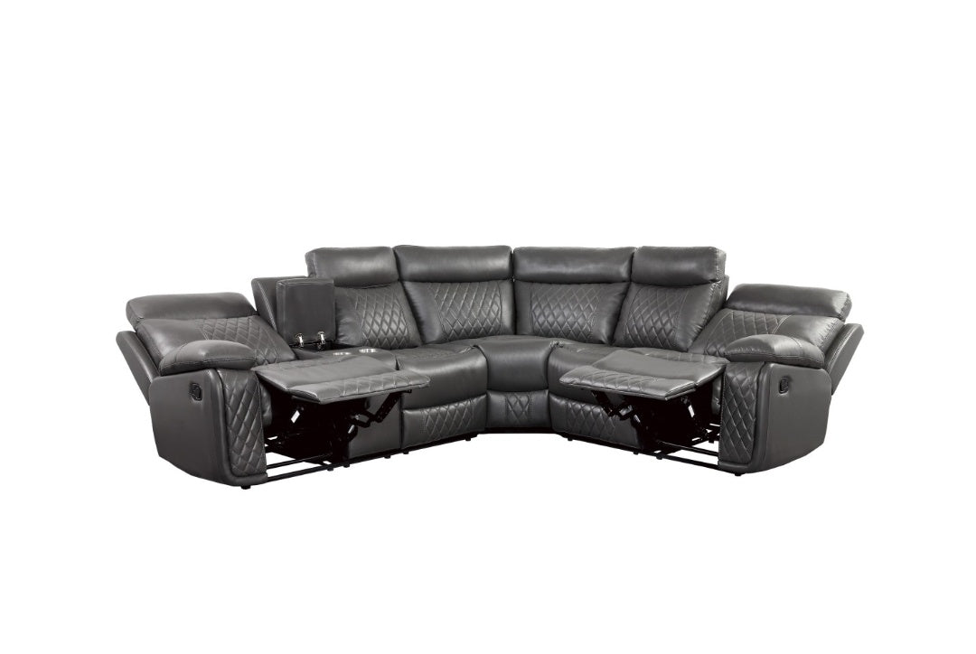 Socorro Gray Reclining Sectional 9599