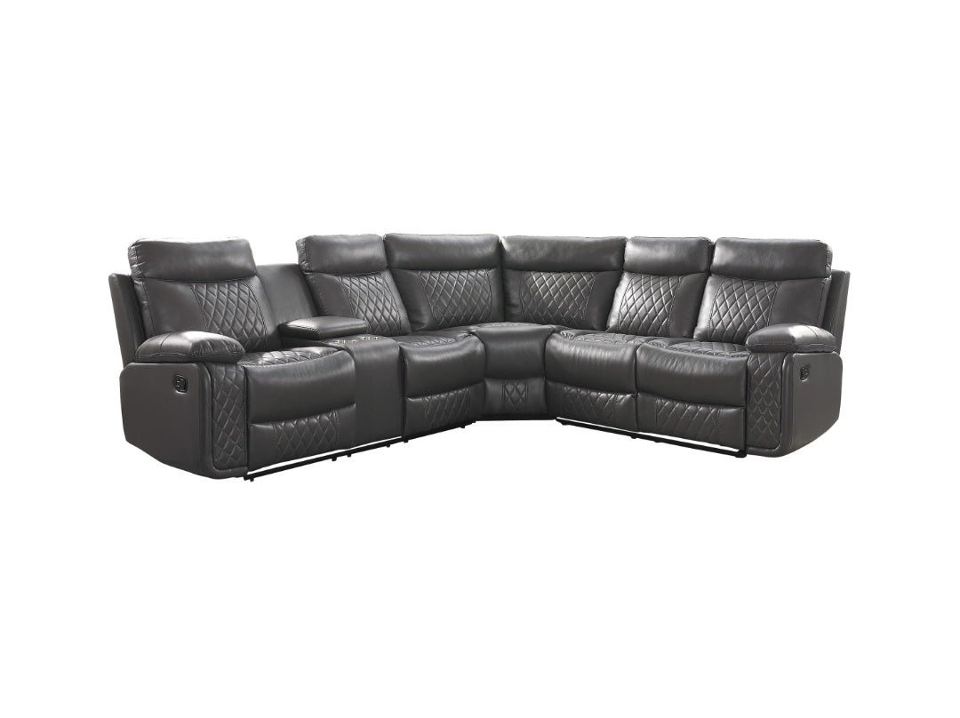 Socorro Gray Reclining Sectional 9599