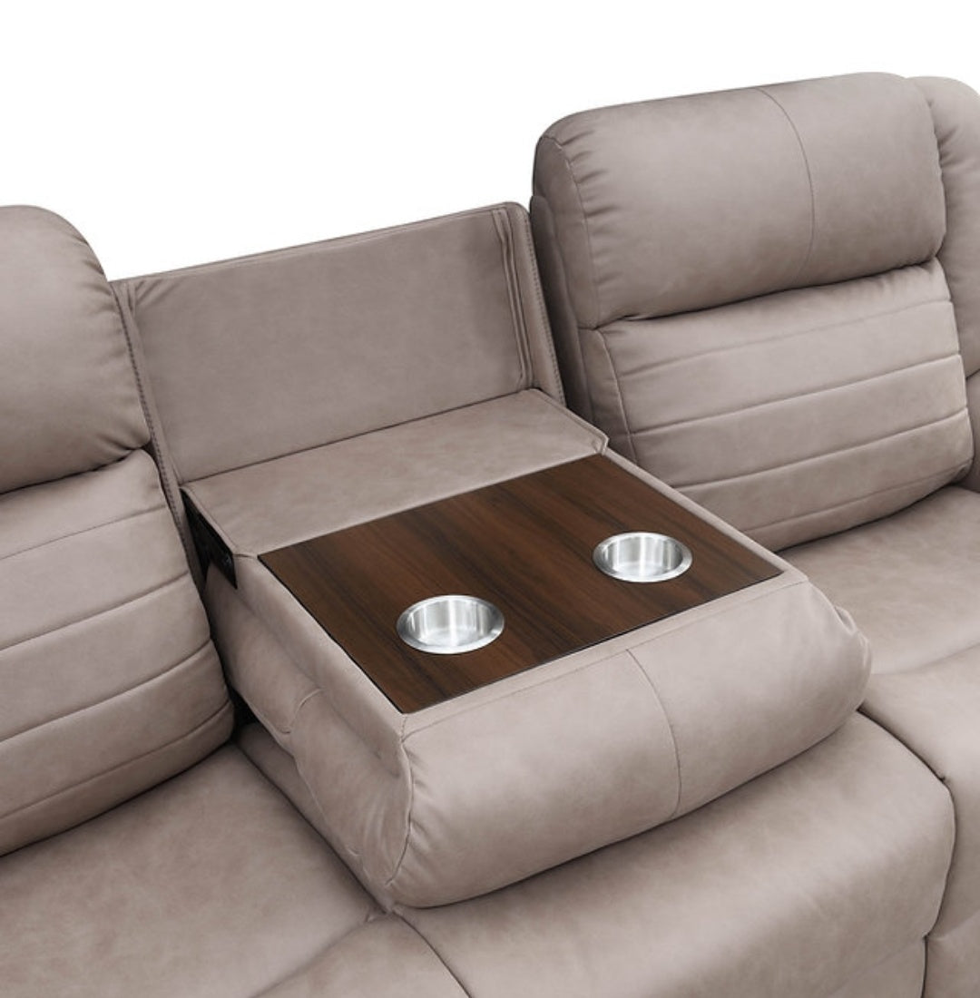 Max Tan 3pc Reclining Set S7330