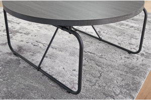 Garvine Charcoal/Black Coffee Table, Set of 3

T006