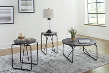 Load image into Gallery viewer, Garvine Charcoal/Black Coffee Table, Set of 3

T006