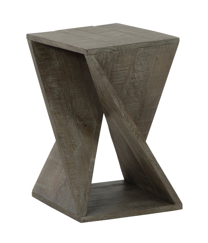 Zalemont Distressed Gray Accent Table A4000509