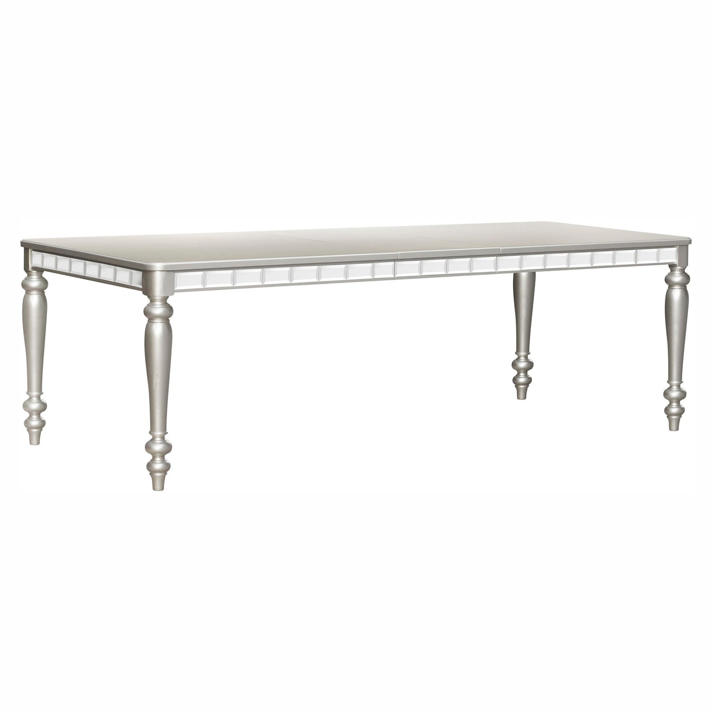 Orsina Silver Mirrored Extendable Dining Set 5477
