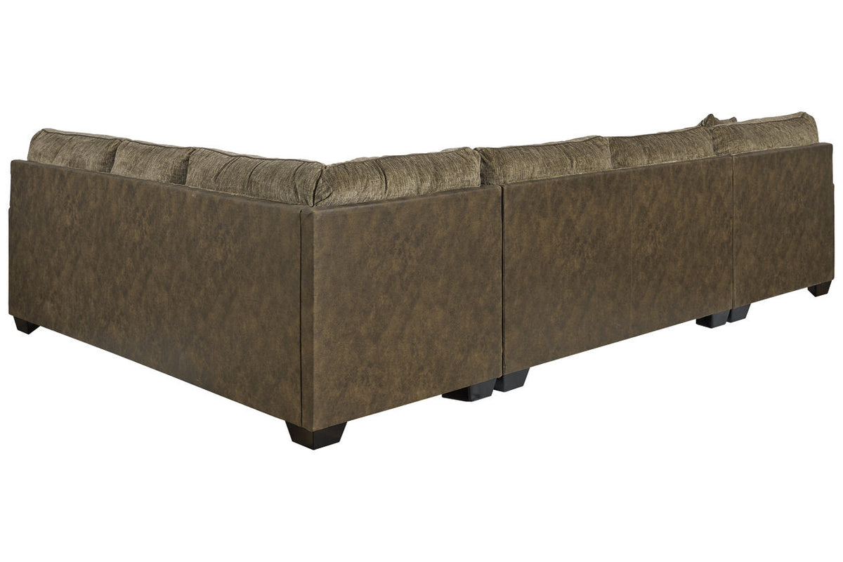 Abalone Chocolate Sectional Sofa LAF 91302