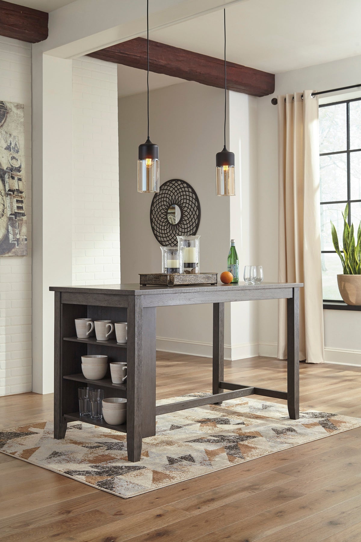 Caitbrook Gray 5-Piece Counter Height Set
D38813