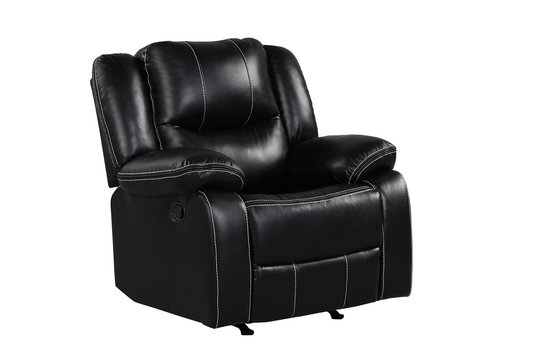 Carter Black PU 3pc Reclining Set
