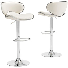 Load image into Gallery viewer, Pollzen White Barstool Set (Set of 2) D121-430