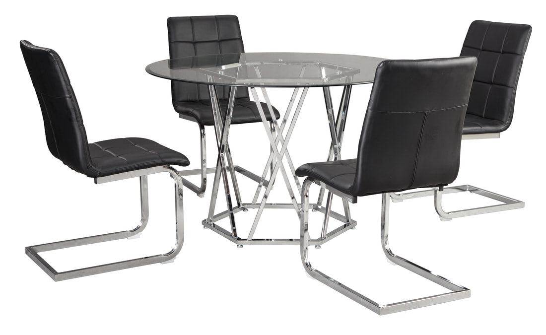 Madarene Black 5pc Dining Set D275-01