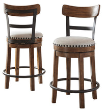 Load image into Gallery viewer, Valebeck Brown Swivel Barstool D546-430