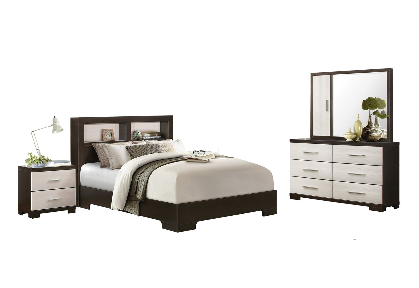 Pell Panel Bookcase Bedroom Set 1967 - Harwin Furniture