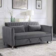 Greenway Grey Sofa With Pull-Out Bed 9406