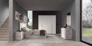 Treviso Collection White/Grey Italian Bedroom Set
