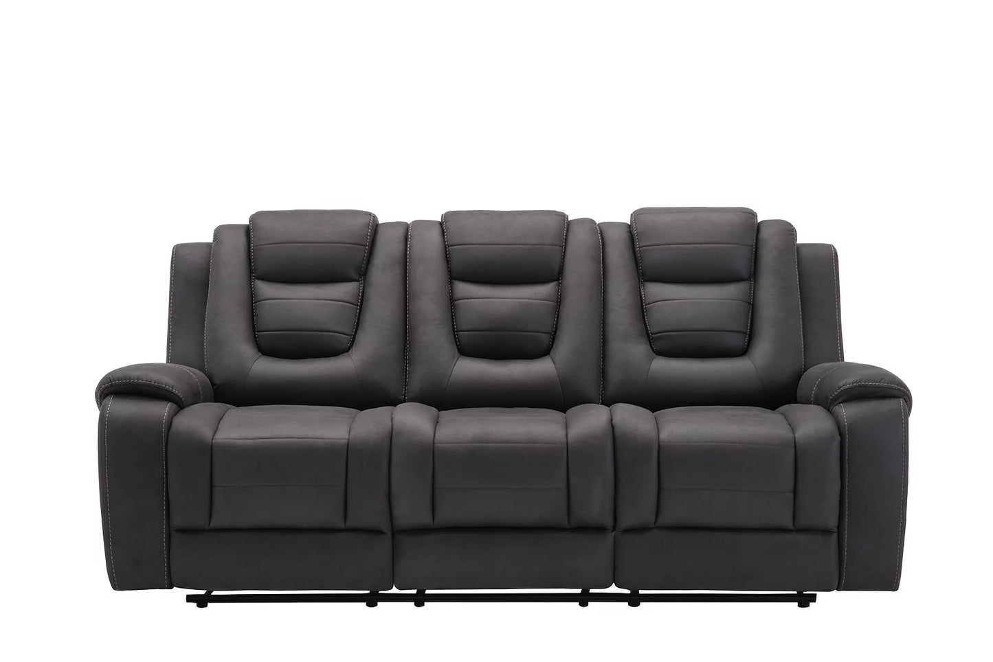 Galaxy Grey Fabric 3pc Reclining Living Room Set S9009