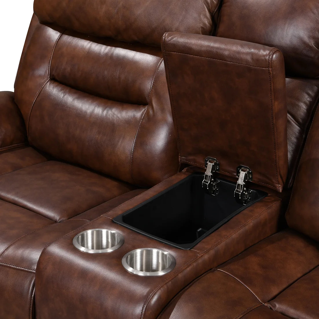 Rosewood Brown POWER/TOP GRAIN LEATHER Reclining 3pc Set S2226