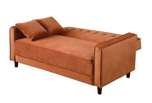Cozy Rust Sofa and Loveseat S350
