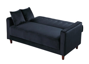 Cozy Black Sofa and Loveseat S350