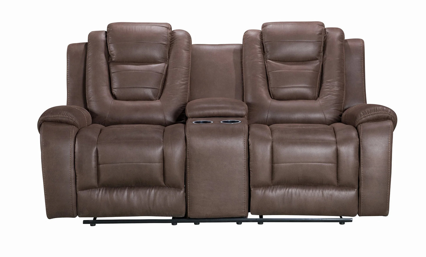 Galaxy Brown Fabric 3pc Reclining Set S9009
