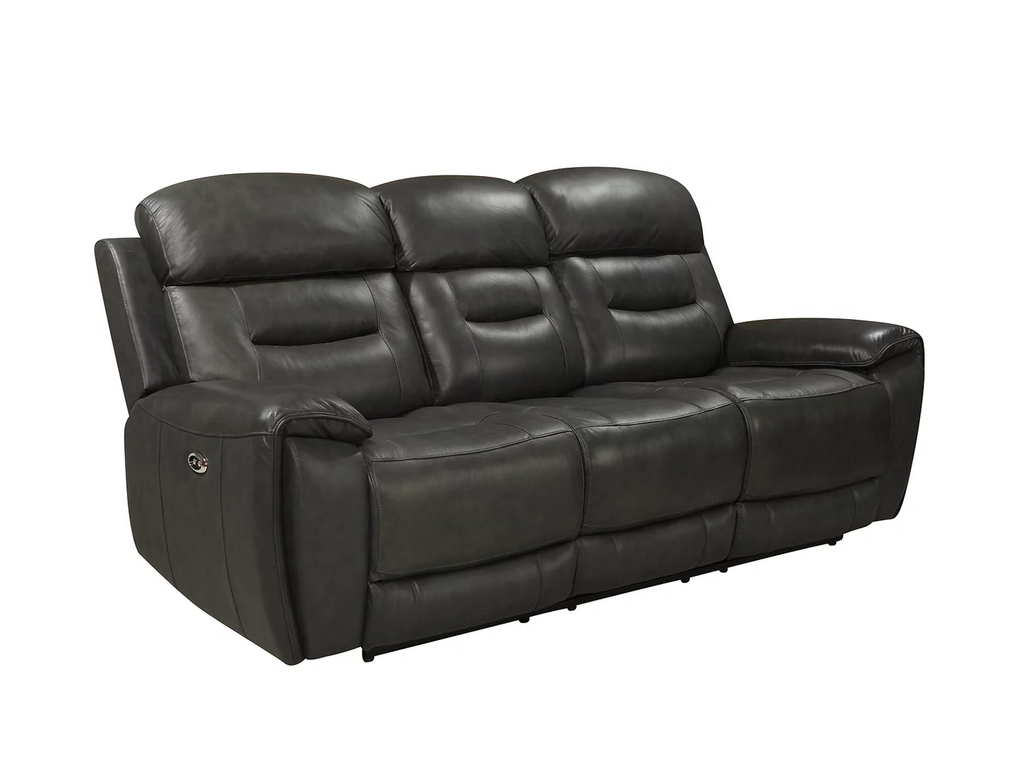 Rosewood Grey POWER/TOP GRAIN LEATHER Reclining 3pc Set S2226