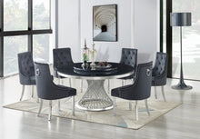 Load image into Gallery viewer, Unico Black/Grey Faux Marble Dining Set D605